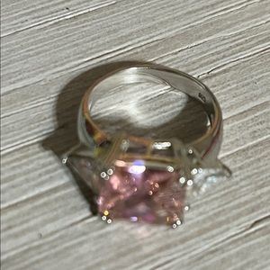 Pink CZ ring